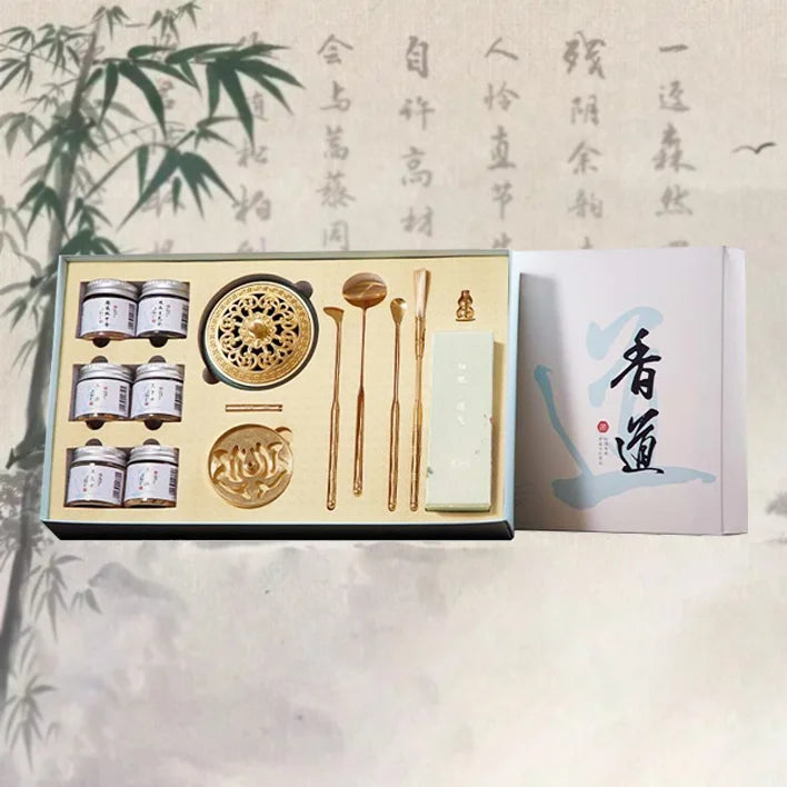 professional-grade incense burner set,lotus incense burner,Powder Incense Making Kit,Powder Incense Burner Kit(Incense Kit with Sandalwood Powder)