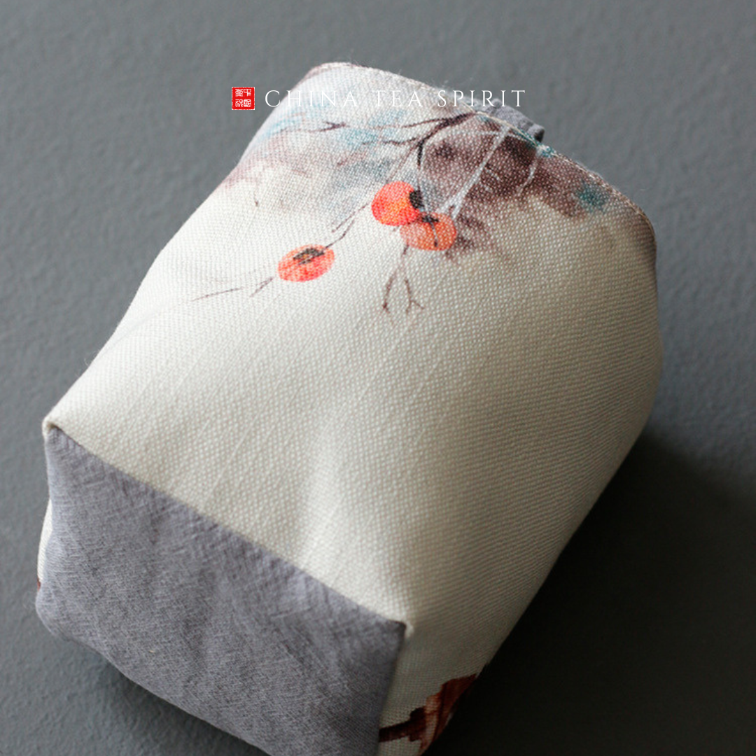 Elegantes 180 ml Reise-Teeset aus Keramik in Persimmon-Optik