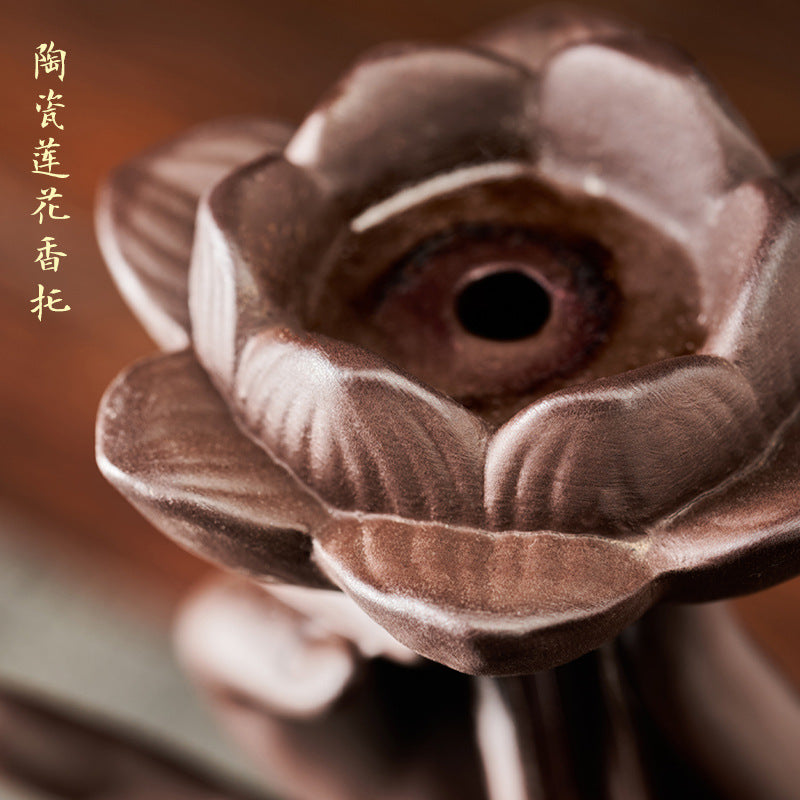 Zen Bergamot Purple Sand Backflow Incense Burner