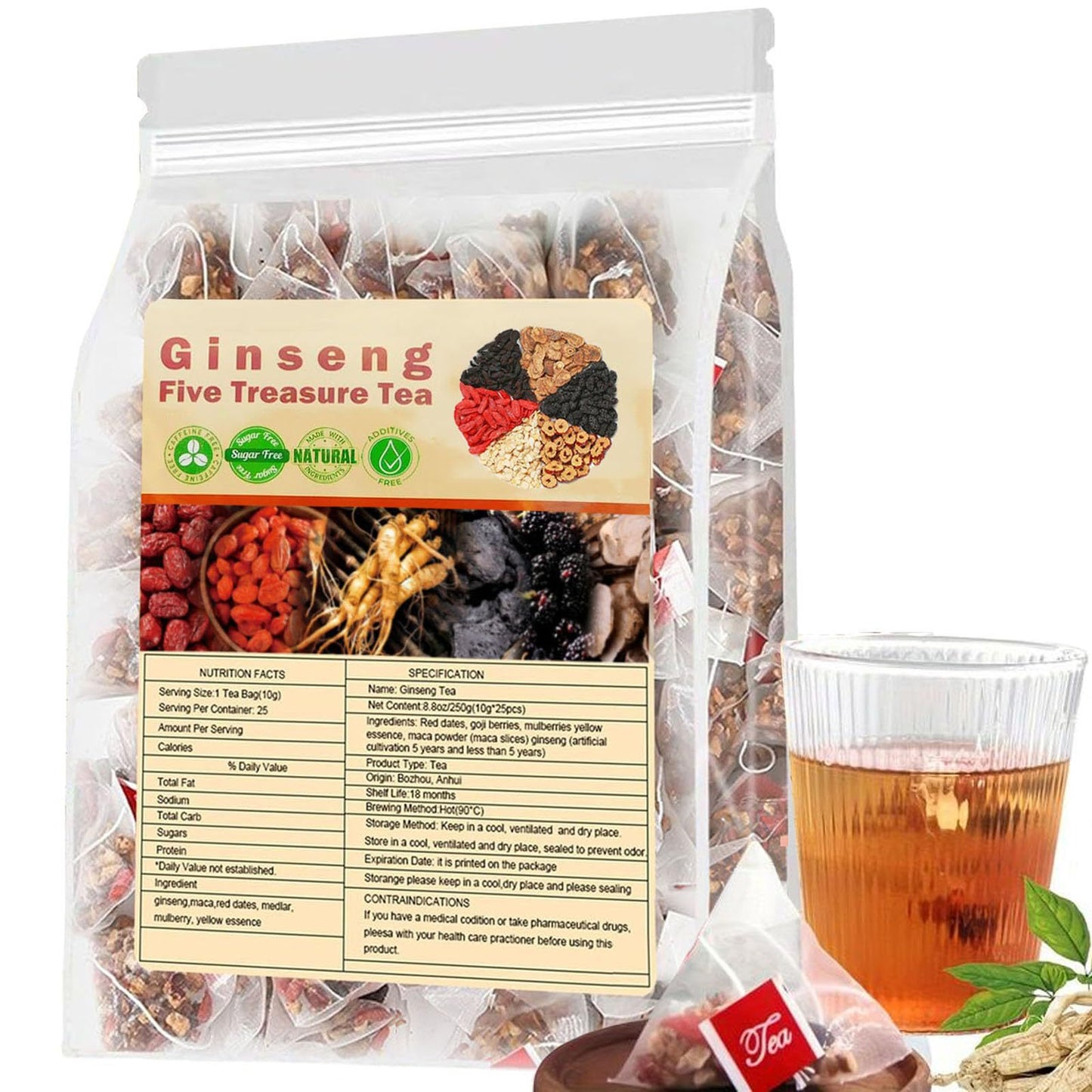 Ginseng Five Treasure Tea