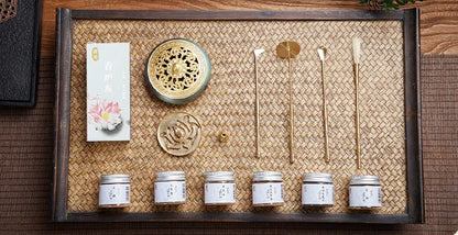 professional-grade incense burner set,lotus incense burner,Powder Incense Making Kit,Powder Incense Burner Kit(Incense Kit with Sandalwood Powder)