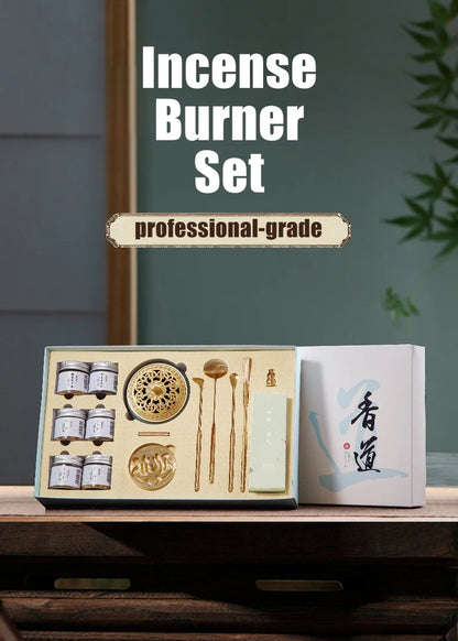 professional-grade incense burner set,lotus incense burner,Powder Incense Making Kit,Powder Incense Burner Kit(Incense Kit with Sandalwood Powder)