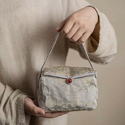 Hand-painted Ceramic Orchid Kung Fu Tea Set