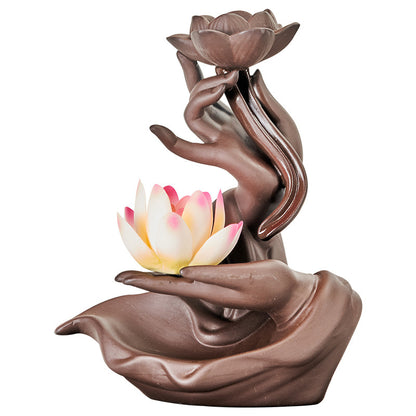 Zen Bergamot Purple Sand Backflow Incense Burner