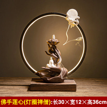 Zen Bergamot Purple Sand Backflow Incense Burner