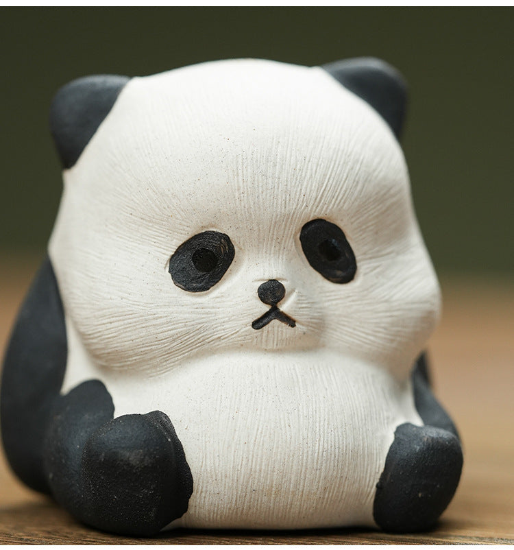 Yixing purple sand tea pet giant panda