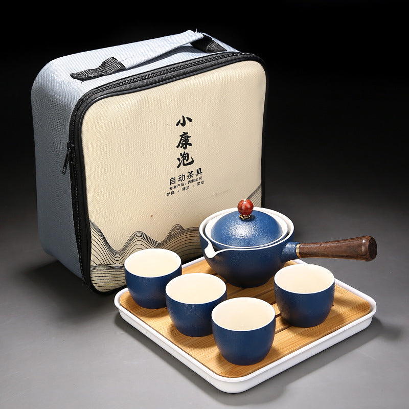 Tea set Small set Lazy automatic tea making artifact Tea pot Portable travel tea set Household Japanese simple