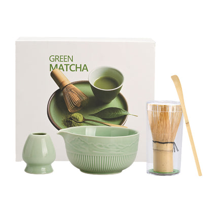 Cross-border matcha tea set 7-piece set 4-piece set matcha bowl with spout Japanese style