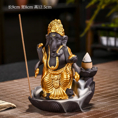 Backflow incense burner Home aromatherapy burner Creative India Elephant South East Asia Elephant God