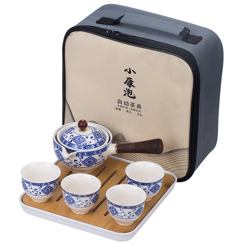 Tea set Small set Lazy automatic tea making artifact Tea pot Portable travel tea set Household Japanese simple