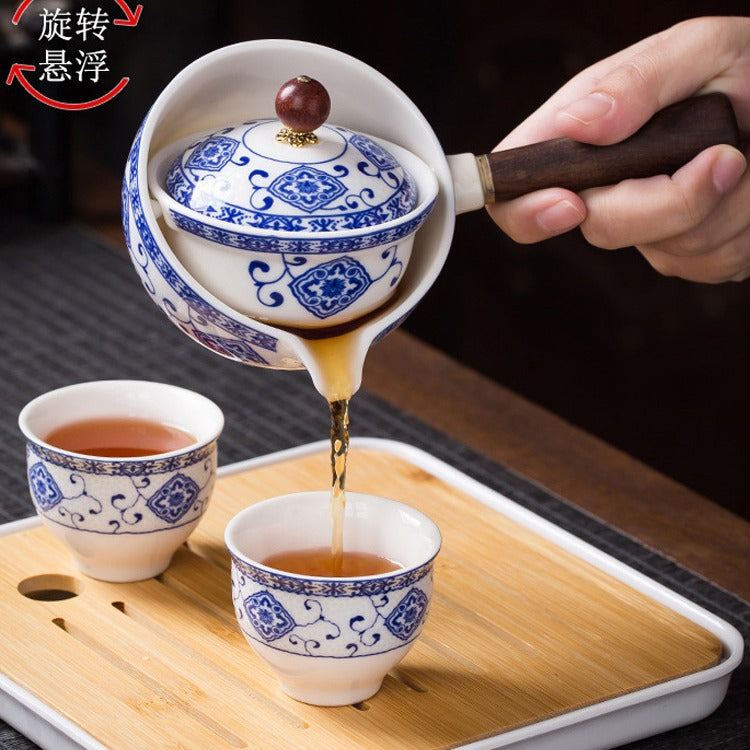 Tea set Small set Lazy automatic tea making artifact Tea pot Portable travel tea set Household Japanese simple