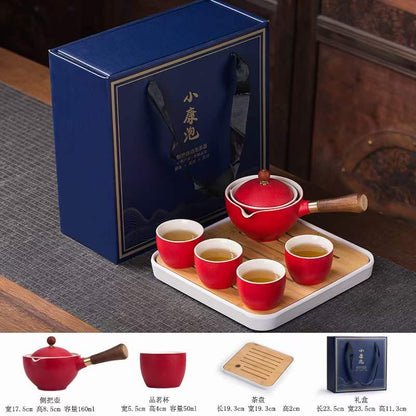 Tea set Small set Lazy automatic tea making artifact Tea pot Portable travel tea set Household Japanese simple