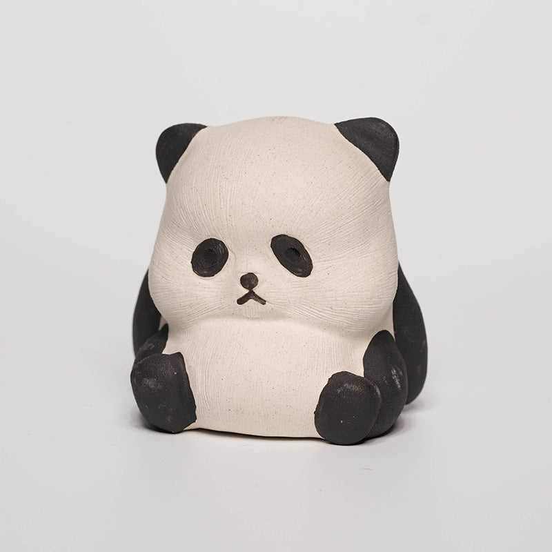 Yixing purple sand tea pet giant panda