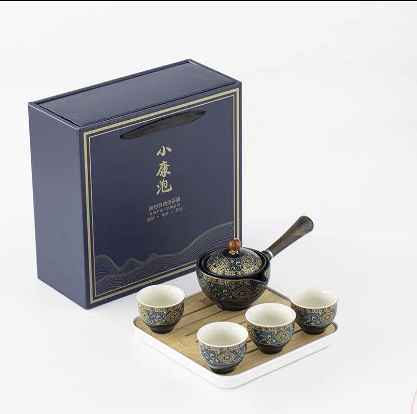 Tea set Small set Lazy automatic tea making artifact Tea pot Portable travel tea set Household Japanese simple